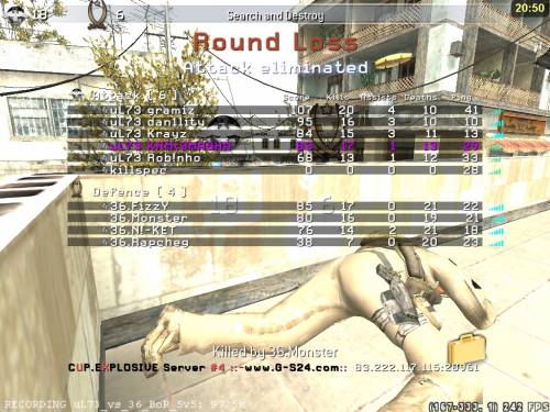 uL73 vs 36.